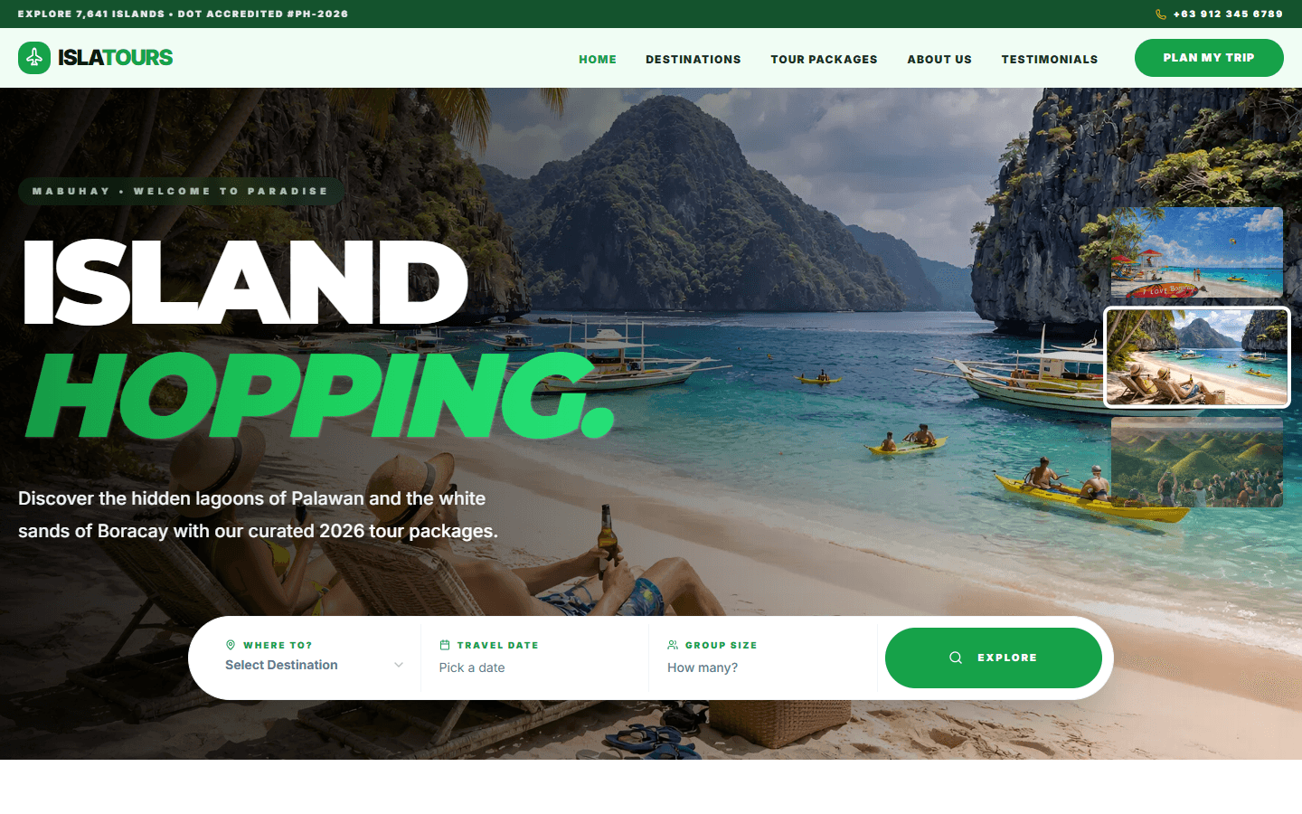 Travel and Tours desktop screenshot