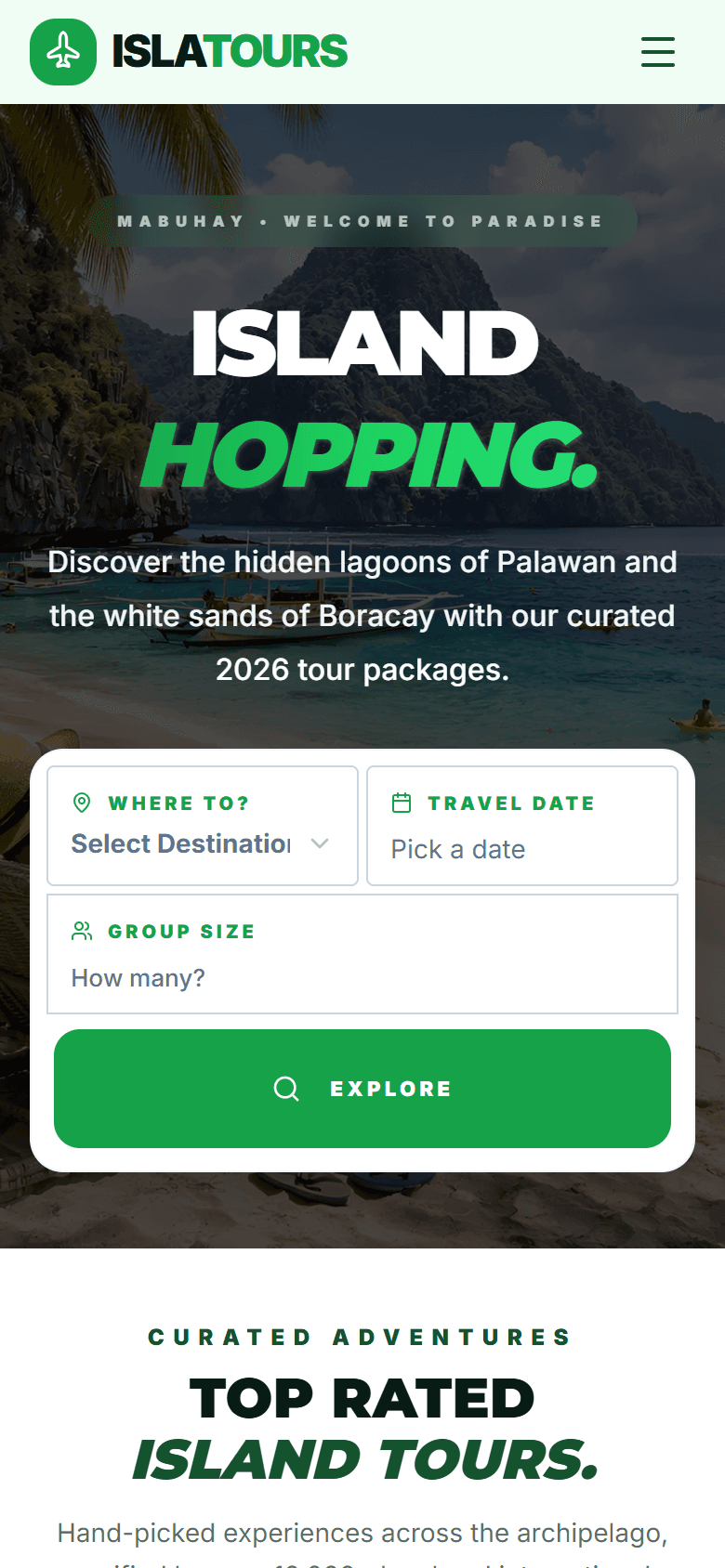 Travel and Tours mobile screenshot